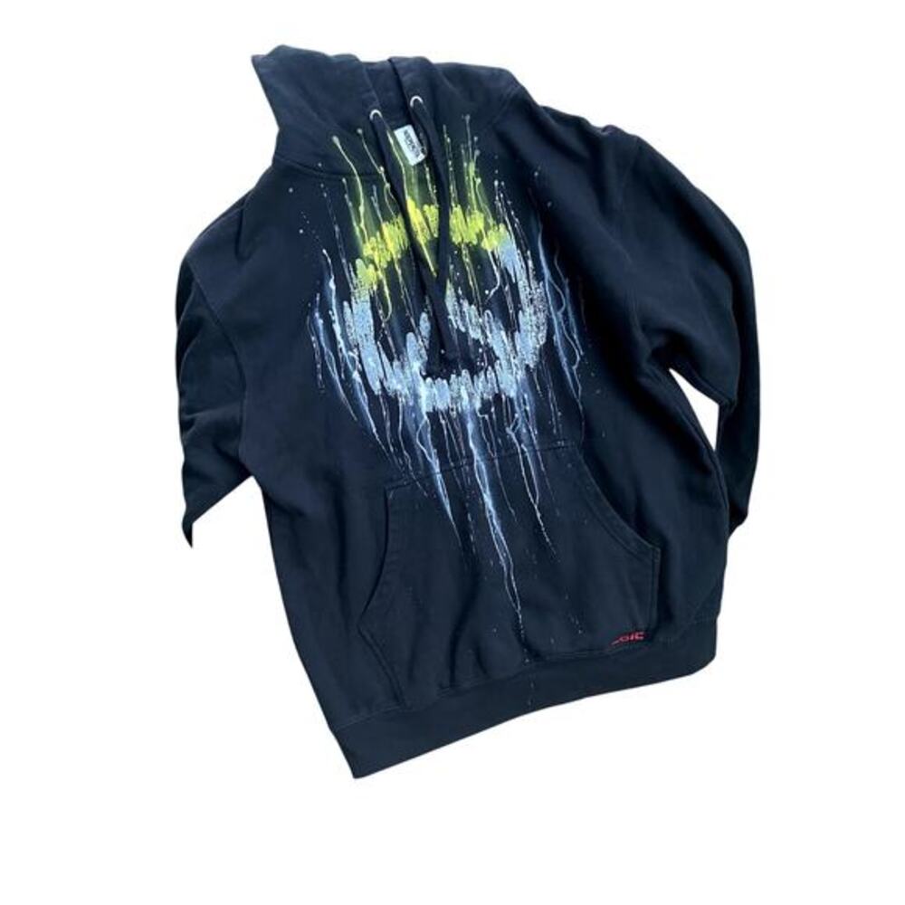 Drip Skull Hoodie Emo Grunge Y2K Streetwear Medium Goth Skater